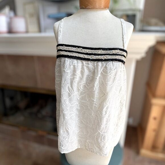 Vintage Beatrice di Borbone Roma Beaded Lace Top | IT 44 / US M - Picture 1 of 9